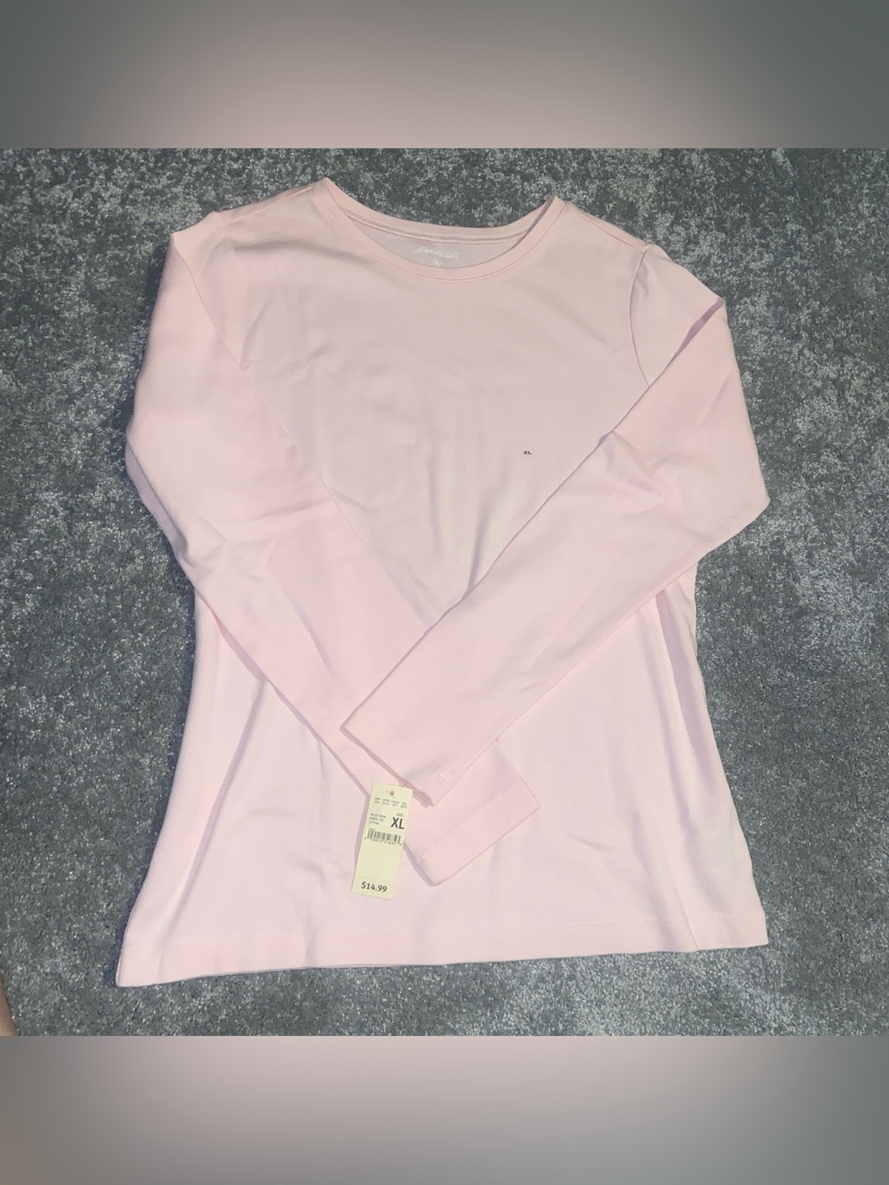 NWT Eddie Bauer Women's Long Sleeve Light Pink T-Shirt ladies XL - Picture 12 of 13
